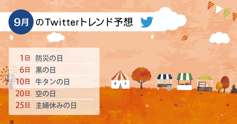 年9月にtwitterでトレンド入りするモーメントは 昨年データから予想 We Love Social