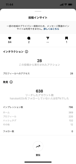 インスタ投稿インサイト