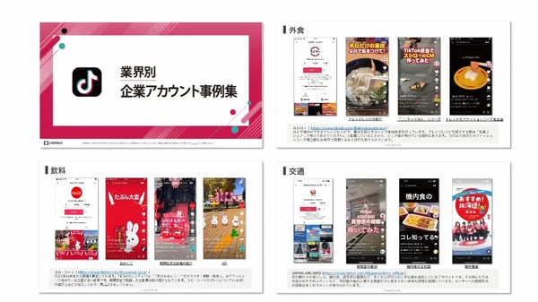 無料ebook：TikTok企業別アカウント事例集