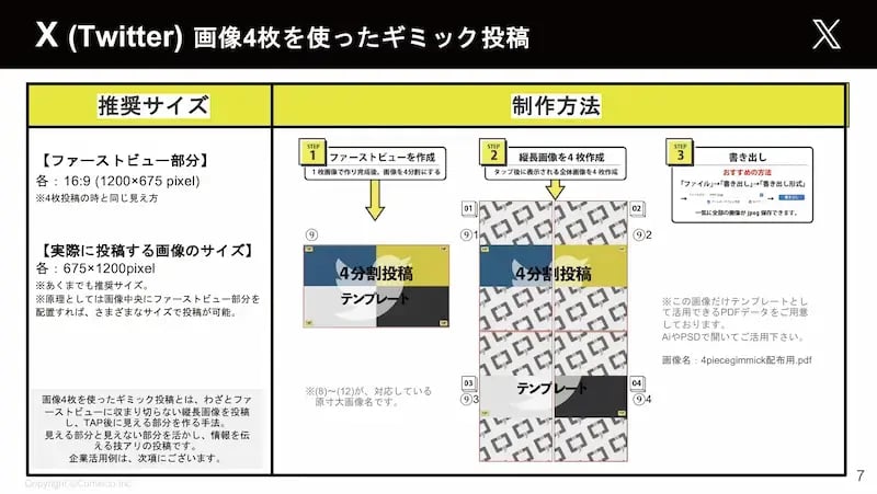 原寸画像付きSNS担当者のための画像サイズ