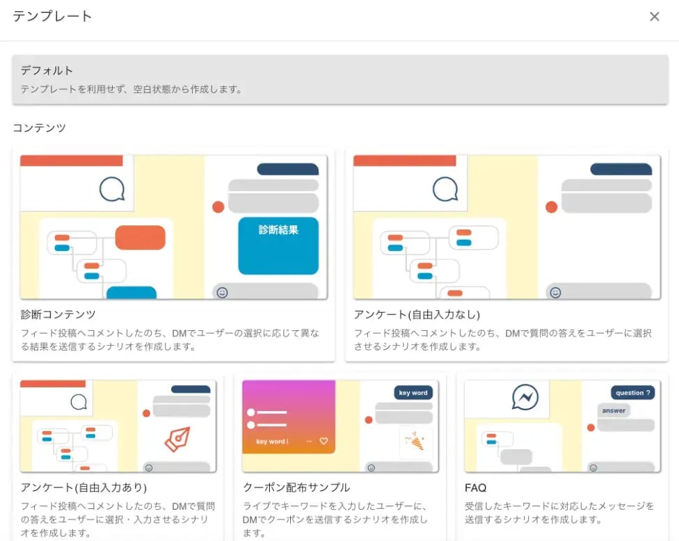 autouの機能　シナリオテンプレート