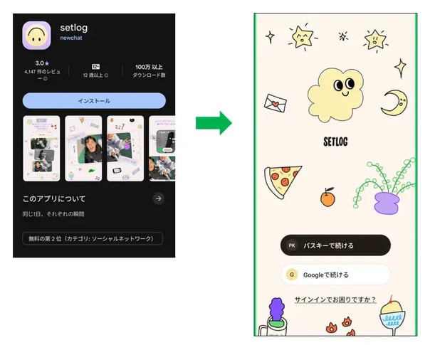 Setlogの登録方法