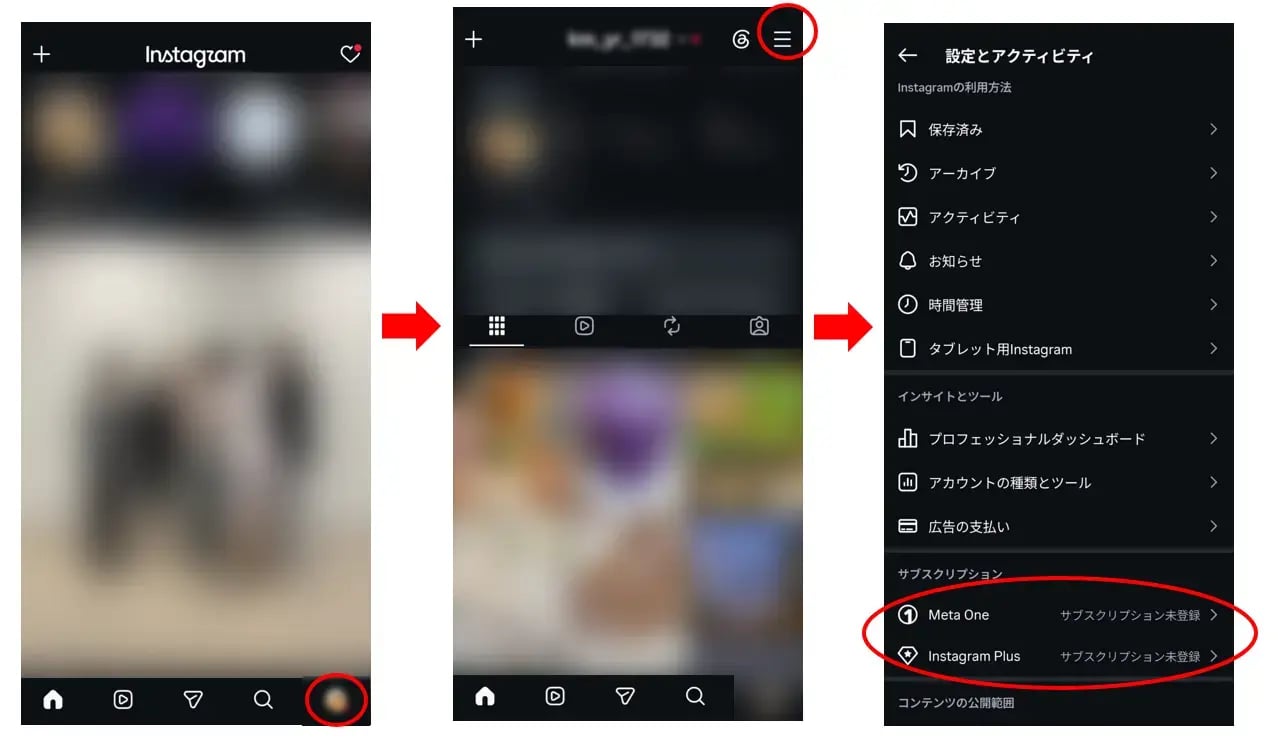 Meta OneのInstagramからの申し込み方法