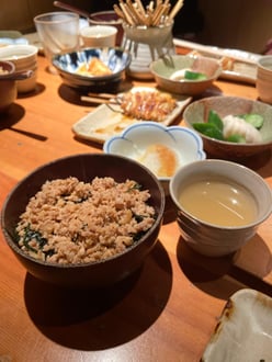 そぼろご飯と〆のスープ